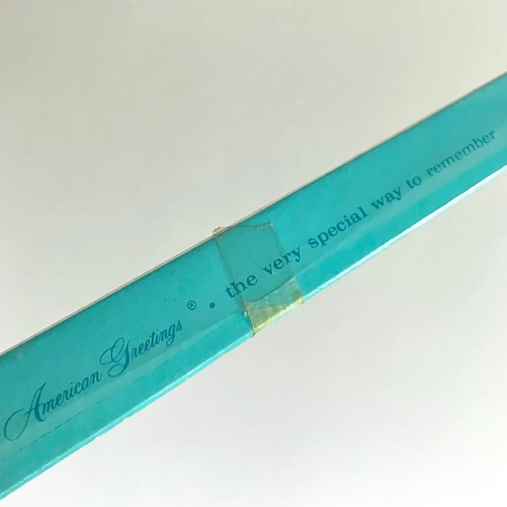Vintage 70’s pale blue groovy couple self mailing notes NIB NWT deadstock